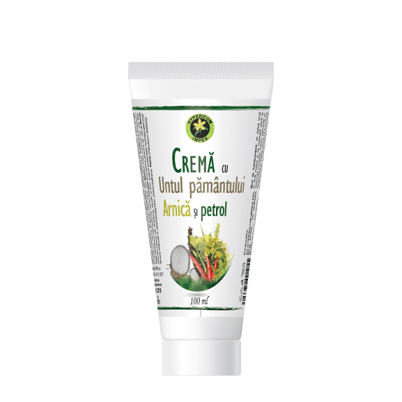 Crema-untul-pamantului-arnica-petrol-100-ml.png Crema cu untul pamantului, arnica si petrol 100 ml - imagine 1